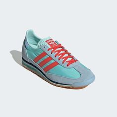 adidas SL 72 OG Shoes - Turquoise | Women's Lifestyle | adidas US Womens Running Sneakers, Adidas Sneakers Outfit Women, Adidas Sl 72 Woman Outfit, Adidas Women Shoes, Adidas Sneakers Outfit, Adidas Outfit Men, Samba Adidas, Adidas Sl 72, Bug Bite