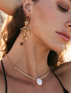 ALLE Fine Handcrafted Edgy Jewelry, Perfectection in Design Handmade Gold Earrings, Workshop Photoshoot, Crystal Jewelry Ideas, Faris Jewelry, Mystic Jewelry, Texture Jewelry, Earthy Earrings, Kyanite Earrings, Jewelry Styling