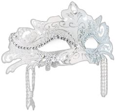 Silver Masquerade Mask For Carnival Theater, Silver Masquerade Mask For Theater And Carnival, Silver Rhinestone Eye Masquerade Mask, Silver Costume Accessories For Halloween Masquerade, Silver Halloween Masquerade Costume Accessories, Silver Rhinestone Eye Mask For Masquerade, Silver Masquerade Mask For Mardi Gras Theater, Silver Masquerade Accessories For Halloween, Elegant Silver Masks For Halloween