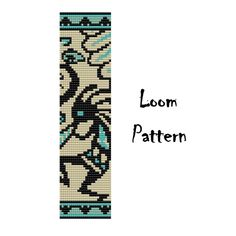 a cross stitch bookmark with the words loom pattern written in black and white