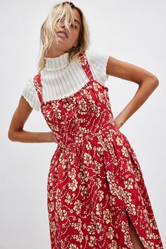 Laters Baby Midi Dress Laters Baby, Midi Dress Style, Red Midi Dress, Long Sleeve Midi Dress, Plaid Print, Womens Midi Dresses, Free People Dress, Fitted Bodice, Boho Outfits