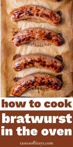 how to cook bratwurst in the oven