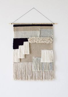 the wall hanging is made from woven material