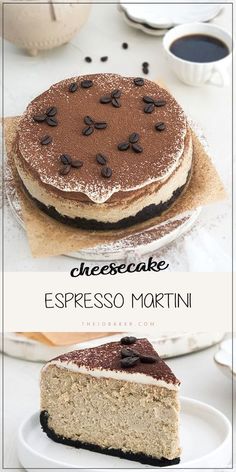 cheesecake espresso mortini with chocolate chips on top