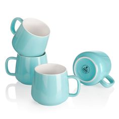 PRICES MAY VARY. JUST THE RIGHT SIZE - Either you are enjoying a morning coffee at home, a coffee break at the office or you have friends over and serving tea, this 12 oz coffee mug set is the perfect option. PREMIUM QUALITY MUGS - All our cute coffee mugs are made from a premium quality durable porcelain and the ergonomic handle makes you have a good grip when holding the mug, reducing chances of dropping or spillage. CLEAN THEM IN NO TIME - Unlike other coffee cups that might be difficult to h Coffee Mugs Set, Soup Bowls With Handles, Large Coffee Mugs, Cute Coffee Mugs, Large Coffee, Coffee Mug Sets, Porcelain Mugs, Milk Tea, Personalized Mugs