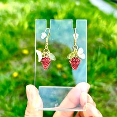 Cute earrings, i used strawberry charms , simple and cute floral charms and leaves , these are lightweight and affordable. One of a kind and perfect for summer Strawberry Charm, Summer Earring, Floral Earrings, Cute Earrings, Wedding Earrings, Bridesmaid Gifts, Mother's Day Gifts, Etsy Earrings, Beaded Necklace