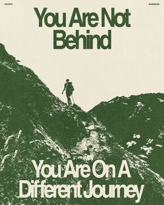 the cover of you are not behind, which features a man hiking up a mountain