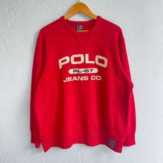 Details: *Vintage polo jeans co RL67 sweatshirt *Measurements:  On tag size M (but fit XL-2XL) -Chest (armpit to armpit) : 25 inches / 63.5 cm -Length (collar to bottom hem) : 28 inches / 71.1 cm *condition 8/10. Got sign of scratch and hole. Please refer image above, Thank you! ------------------------------------------ After purchase please leave phone number for shipping will ship using Fedex/DHL express  (Estimated to arrive 4-7 days only) If you have any questions regarding the item, feel free to contact any time. Customer satisfaction is our priority! Check out my other items & follow - new arrivals every day! https://kedainasvintage.etsy.com Polo Jeans, Vintage Polo, Sweat Shirt, Gender Neutral, Sweatshirts Hoodie, Bathing Beauties, Adult Outfits, Sweatshirts, Music Clothes