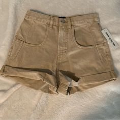 Bdg Urban Outfitters High Waisted Nwt Jean Shorts In Great Condition, Size 27 * Measuring Tape Is Not A Perfect Measurement * Please Ask Any Questions:) Cheap High Waist Jean Shorts By Urban Outfitters, Affordable High-waist Jean Shorts By Urban Outfitters, High Waist Jean Shorts By Urban Outfitters, Short Brown Shorts, Solid High Waist Cotton Jean Shorts, High Waist Cotton Jean Shorts, High Rise Solid Cotton Jean Shorts, High Rise Solid Color Cotton Jean Shorts, High-rise Solid Color Cotton Jean Shorts