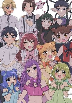 an image of many anime characters posing together