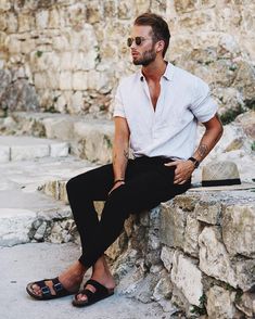 European Mens Fashion, Mens Fashion Summer Outfits, European Fashion Summer, Fashion Outfit Ideas, Italy Outfits, Best Mens Fashion