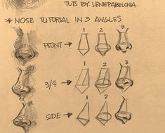 the instructions for how to draw an origami mask with pencils on paper