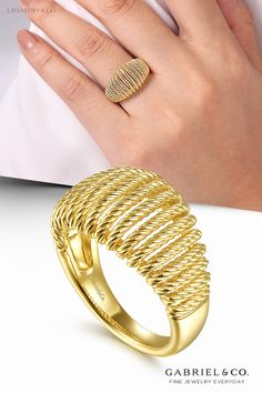 14K Yellow Gold Graduating Twisted Rope Cage Ring #GabrielNY#UniqueJewelry #FineJewelry#GabrielAndCo #TwistedRing#TwistedRopeCageRing #FineJewelry#FashionJewelry#UniqueJewelry #GiftIdeas#DiamondJewelry#Jewelry#gabrieljewelry #UniqueGifts #Jewelry#Design#HandcraftedJewelry#Elegance #LadiesRing#FashionLadiesRing#GoldRing #GoldFashionRing#YellowGoldRing #YellowGoldFashionRing #Rings#FashionRings#UniqueRings #Graduations#GraduationsGift#Graduations2020 #YellowTwistedRing#GraduatingRing#14KYellowGold Luxury Modern Yellow Gold Chain Ring, Luxury Fine Jewelry Gold Plated Rings, Luxury 22k Gold Fine Jewelry Rings, Luxury Yellow Gold Fine Jewelry Midi Rings, Luxury Yellow Gold Midi Rings Fine Jewelry, Luxury Gold Stackable Rings With A Modern Twist, Luxury Rings With Modern Twist, Luxury Gold Rings With Timeless Design, Luxury Rings With A Modern Twist