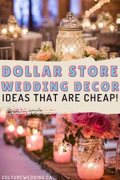 dollar store wedding decor ideas that are cheap