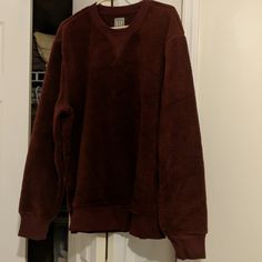 Large. New With Tags. Burgundy Shiraz Gap Winter Loungewear Sweatshirt, Winter Sweatshirt By Gap, Snow Bunnies, Clothing Pieces, Grandpa Sweater, Fits Clothes, Gap Sweater, Sweaters Crewneck, Back To School Outfits