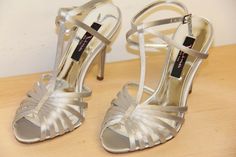 Find Nina Mariana Sandals Heels Pumps Evening Dress Sz 8.5 M Silver on eBay in the category Clothing, Shoes & Accessories>Women>Women's Shoes>Heels. Elegant Silver T-strap Sandals, Evening T-strap Sandals, T-strap Sandals For Summer Weddings, Summer T-strap Fitted Heels, Summer Wedding T-strap Sandals, Formal Fitted T-strap Sandals, Summer Wedding T-strap Heels, Heels Sandals, Heels Pumps