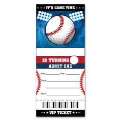 a ticket for a baseball game with the name is turning to admit one on it