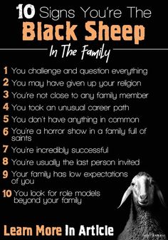 the 10 signs you're the black sheep in the family