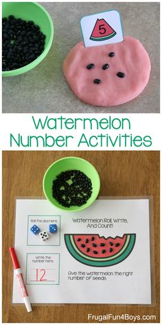 watermelon number activities for kids to play with