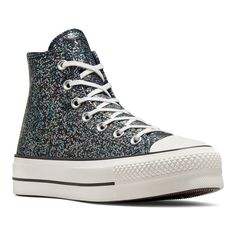 Your go-to platforms get all dressed up to celebrate. Pops of cosmic color and shimmering glitter let your style shine in these Converse high-top sneakers.Click this FOOTWEAR GUIDE to find the perfect fit and more! Your go-to platforms get all dressed up to celebrate. Pops of cosmic color and shimmering glitter let your style shine in these Converse high-top sneakers.Click this FOOTWEAR GUIDE to find the perfect fit and more! FEATURES OrthoLite cushioning helps provide optimal comfort An elevate Sparkly Platform Converse, Eras Tour Shoes, Converse Casual High-top Sneakers With Studded Outsoles, Spikey Platform Converse, Converse High-top Black Sneakers With Speckled Midsole, Amethyst Platform Converse 6.5 Womens, Into The Void, The Void, Converse High