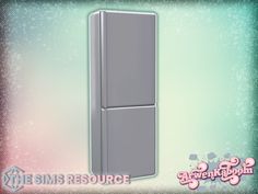 an image of a refrigerator with the words simps resources on it's side