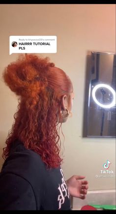 Hair Dye Ideas Black Women Natural Hair, Ginger Hair Mixed With Red, Dyed Natural Hair Ginger, Dyed Natural Hair For Black Women Red, Dyed Natural Hair Pink, Ginger Hair Curly, Hair Dye Curly Hair, Cute Hair Dye Ideas For Curly Hair, Dyed Natural Hair For Black Women