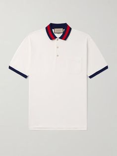 Gucci Men Clothes, Gucci Polo Shirt Men, Gucci Polo Shirt, Shop Gucci, Gucci Collection, Polo Shirt Outfits, Polo Outfit, Gucci Logo, Wardrobe Edit