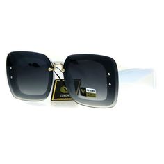 SA106 womens diva glam chic fashion sunglasses. (vg29148) Size: one size.  Color: White.  Gender: female.  Age Group: adult. Rectangular Shield Sunglasses With Mirrored Lenses, Elegant Shield Sunglasses With Mirrored Lenses For Beach, Elegant Shield Sunglasses For Summer Party, Elegant Party Shield Sunglasses For Summer, Elegant Summer Party Shield Sunglasses, Trendy Rectangular Sunglasses For Evening, Trendy Rectangular Evening Sunglasses, Trendy Evening Rectangular Sunglasses, Rectangular Shield Sunglasses With Gradient Lenses For Party