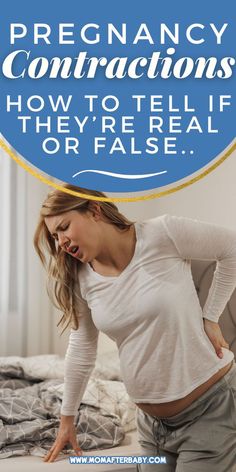 a pregnant woman with her stomach exposed and the words how to tell if they're real or false