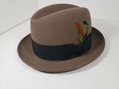 DOBBS DAILY CORNHILL CAMEL FUR FELT CENTER DENT FEDORA HAT MADE IN USA 1 3/4 INCH BRIM 5 INCH CROWN 1 3/4 INCH BAND Fedora Hat, Hat Making, Fedora, Camel, Accessories Hats, Felt, Shoe Accessories, Mens Accessories, Band