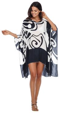 Enjoy this lightweight butterfly cover-up for any beach outing, lake trip, or boating adventure. Toss it on and easily add stylish coverage to your bathingsuit. Made of breathable material this top is the perfect go-to vacation item that leaves you feeling comfortable and confident. The oversized topper could even be used as a casual tunic top. Whatever your style calls for that day, this is the topper for you! Made from lightweight rayon material Butterfly design Semi-sheer fabric Machine wash Summer Caftan, Kaftan Tops, Short Beach Dresses, Beach Outing, Beach Caftan, Lake Trip, Beach Coverup Dress, Tunic Tops Casual, Casual Tunics