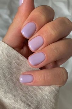 Lilac Nails for spring Simple Spring Nails, Pastel Nails Designs, Milky Nails, Short Gel Nails