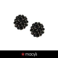 in stock Trendy Black Evening Earrings, Trendy Black Earrings For Evening, Chic Black Evening Earrings, Chic Black Earrings For Party, Trendy Adjustable Earrings For Evening, Trendy Black Clip-on Earrings As Gift, Trendy Black Clip-on Earrings, Elegant Black Flower-shaped Earrings, Dahlia