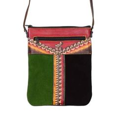 Handcrafted of leather in a variety of beautiful colors this fashionable sling will bring the passion of the Andes wherever you go. On the front of the bag a friendly llama is displayed below a zipper pocket. Draped over the shoulder on an adjustable strap the bag opens with a zipper to a faux suede lining. Kathiana Quispe of Peru designs this accessory. Multicolor Hand Tooled Travel Bags, Multicolor Leather Shoulder Bag With Cell Phone Pocket, Sling Bag Pattern, Imperial Leather, Tooled Leather Handbags, Bags Patterns, Favorite Purse, Sling Bags, Slim Wallet