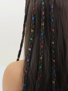 Braid With Beads, Beaded Braids, Hairstyles With Beads, Hair Braid Rings, Hair Accessories Braids, Hippie Braids, Braid Accessories, Hair Charms