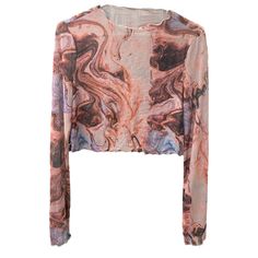 Tie Dye| Transparent Long Sleeve Top| Os Stretchy Trendy Multicolor Sheer Tops, Sheer Multicolor Stretch Mesh Top, Multicolor Sheer Mesh Top, Multicolor Sheer Tops For Party, Multicolor Sheer Party Tops, Multicolor Sheer Top For Party, Sheer Multicolor Mesh Top, Pink Sheer Stretch Mesh Top, Multicolor Mesh Top For Spring