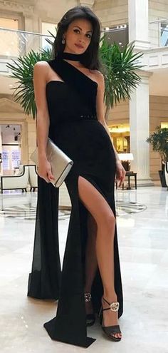 Long Black Evening Dress, Long Evening Dresses, Prom Dresses 2018, Black Mermaid, Custom Size Dresses, Chiffon Prom Dress, Evening Party Dress, Long Prom Dress, Evening Dresses Long