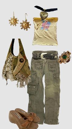 #outfitinspo Alt Hippie, Thrift Aesthetic, Sun Outfit, Hippie Style Clothing, Funky Outfits, Outfit Summer