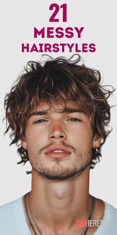 From short sides to long, messy tops, these 21 messy hairstyles for men have everything you need to rock a carefree, stylish vibe. Whether you have medium-length waves or straight hair, these styles can be easily achieved with minimal effort. Learn the tricks to create the perfect undone look and get some tips from the pros to style your hair like a natural. Get ready for a year of laid-back hairstyles that give off an effortless aesthetic, perfect for 2025. Messy Straight Hairstyles Men, Modern Guy Haircut, Men Long Hair Fashion, Shaggy Top Short Sides Men, Medium Men Hairstyles, Mens Haircut Long On Top Straight Hair, Medium Length Surfer Hair Men, Messy Hair Styles Men, Messy Top Haircut Men