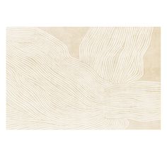 a beige and white wallpaper with wavy lines on the bottom, in an abstract manner