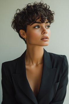 Click for More ➡️ | Save for Later ❤️ Short hair and curly? No problem! Discover 21+ pixie cut curly hair ideas that will transform your curls into a bold, modern look. These trendy pixie cuts offer plenty of texture and volume, giving you a fresh, playful style that’s perfect for any occasion. Short Curly Haircut For Women, Curly Hair Women Short, Super Short Curly Pixie, Long Pixie Haircut Curly, Short Hair Styles For Curly Hair Women, Short Brunette Hair Pixie, Pixie Haircut For Wavy Hair, Permed Pixie Hairstyles, Short Hair Perm Women