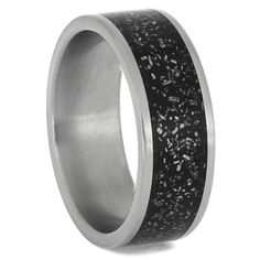 Celebrate your love with our Black Stardust wedding band set. Featuring his and hers meteorite rings, these bands shine as bright as your future together. Meteorite Wedding Band, Wedding Band Unique, Jewelry By Johan, A Starry Night, Meteorite Ring, Titanium Ring, Starry Night Sky, Unique Wedding Bands, Wedding Band Sets