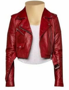 Material : Lambskin Leather Colour : Red Leather  Size : All Size Available  Season : Winter, Spring, Fall Womens Red Cropped Leather Jacket | Bolero Shrug Style Slim fit long Sleeves | Real Lambskin Leather Quilted Style Crop Jacket | Personalized Jacket For Women | Quilted Leather Jacket  Occasion: Birthday Gift For Her , Surprise Gift For Her, Anniversary Gift For Her, Personalized Gift, Special Occasional Gift,  Surprises Valentine Gift For Her, Christmas Gift For Her, Gift For Mother, Gift For Wife  Dear Customer, Please answer the below questions in order to serve you better :  Shoulder= Chest= Arms = Waist = Sleeves=  Tummy = Length of jacket =  HIP = Actual height =  Fitting = slim and regular Product Description: *       This jacket is made exactly as Premium Class leather. It has Shrug Style, Quilted Leather Jacket, Waist Belt Women, Personalized Jacket, Studded Leather Jacket, Leather Jacket Style, Slim Fit Jackets, Cropped Leather Jacket, Belted Jacket