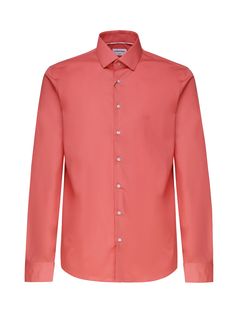 -Shirt made of organic cotton -Elasticized -Front closure with buttons -Slim fit -Pointed collar -Colour: Antique pinkComposition: 100% Cotton Calvin Klein Spring Shirt With Button Closure, Classic Calvin Klein Tops With Spread Collar, Classic Calvin Klein Shirt With Button Closure, Calvin Klein Cotton Shirt With Spread Collar, Calvin Klein Long Sleeve Shirt With Button Closure, Calvin Klein Casual Shirt With Spread Collar, Casual Calvin Klein Shirt With Spread Collar, Classic Calvin Klein Shirt For Spring, Classic Calvin Klein Spring Shirt