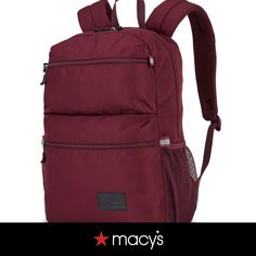 in stock Casual Burgundy School Bag, Casual Burgundy Backpack For Everyday Use, Casual Burgundy Backpack For Everyday, Casual University Red Bag For Everyday Use, Large Capacity Red Nylon Backpack, Modern Red Rectangular Backpack, High Sierra Backpack, Standard Backpack With Zipper Pocket For On-the-go, Hiking Backpack With Anti-theft Pocket