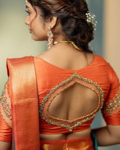 Follow for More bridal inspiration ✨️ Blouse Designs Heavy Work, Blouse Back Neck Work Designs, Bridal Blouse Designs South Indian Heavy Work, Blouse Embroidery Designs Silk Indian Bridal, Blouse Back Neck Designs Bridal, Designer Sarees Blouse Designs, South Indian Blouse Designs Latest, Blouse Designs South Indian, Bridal Work Blouse Designs South Indian