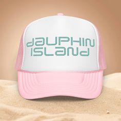 Beach Embroidered Dauphin Island Trucker Hat | Best Island Cap | Beach Trucker Hat | Beach Vacation Hat | 30A Hat | Gulf Coast AL Hat Dauphin Island Alabama, Vacation Hat, Dauphin Island, Trendy Beach, Beach Look, Gulf Coast, Sun Kissed, Trucker Cap, Beach Vacation