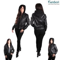 WOMEN'S BOMBER LEATHER JACKETS! 💃  Buy and Save Up to 25%! 🤩  Soft, warm & Comfy Leather Jacket, made of genuine leather ❣ #LeatherJackets #WomensJackets #WomenBlazer #WomensFashion Leather Biker Jacket With Double-lined Hood, Trendy Hooded Biker Jacket For Streetwear, Fall Biker Outerwear With Double-lined Hood, Biker Style Outerwear With Double-lined Hood For Fall, Hooded Leather Jacket With Zipper For Fall, Fall Biker Style Outerwear With Double-lined Hood, Winter Fitted Biker Jacket With Double-lined Hood, Winter Biker Jacket With Double-lined Hood, Urban Biker Jacket With Double-lined Hood For Fall