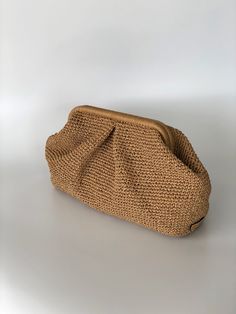 HANDMADE STRAW POUCH CLUTCH BAG 🛍️Inspired by nature sustainable fashion ✅Any woman must have this bag for every fashionista.Whether you keeping it to yourself or gifting someone you care, it will be unforgettable. Daily use, a fashionable women's accessory for special occasions ✅I made this beautiful clutch from natural paper rope which is organic cotton. ✅The interior of the straw summer bag is fully lined with cotton and has a hidden metal lock. A lining of the appropriate color is sewn into Straw Pouch, Camel Clutch, Crossbody Clutch Purse, Summer Handbag, Personalized Clutch, Cloud Bag, Summer Handbags, Straw Clutch, Raffia Bag