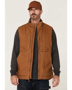 Hawx Mens Rust Copper Browder Weathered Duck Zip-Front Insulated Work Vest , Rust Copper Dream Gift, Sherpa Lined, Get Directions, Hand Warmers, Buy Online, Work Wear, Bomber Jacket, Copper, How To Wear